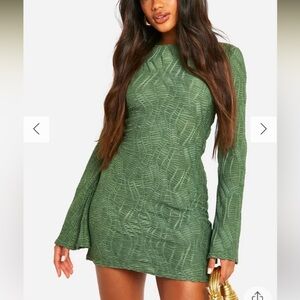 CLEAR OUT!! BNWT boohoo Textured Cut Out Mini Dress